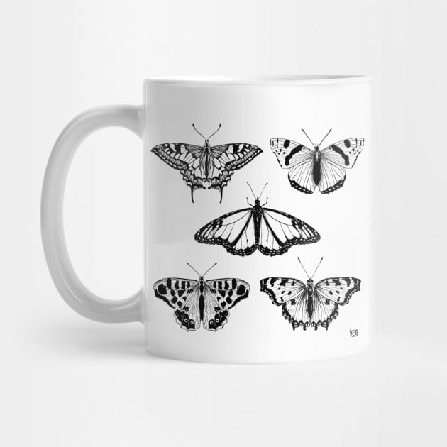 Black-and-white Butterflies by VeraAlmeida